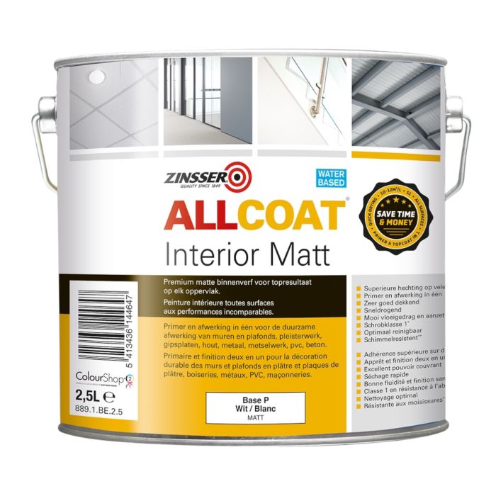 ZINSSER® ALLCOAT INTERIOR MATT BLANC