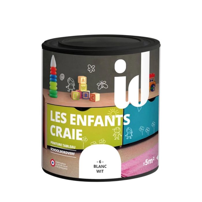 ID PEINTURE LES ENFANTS CRAIE BLANC EN 500 ML