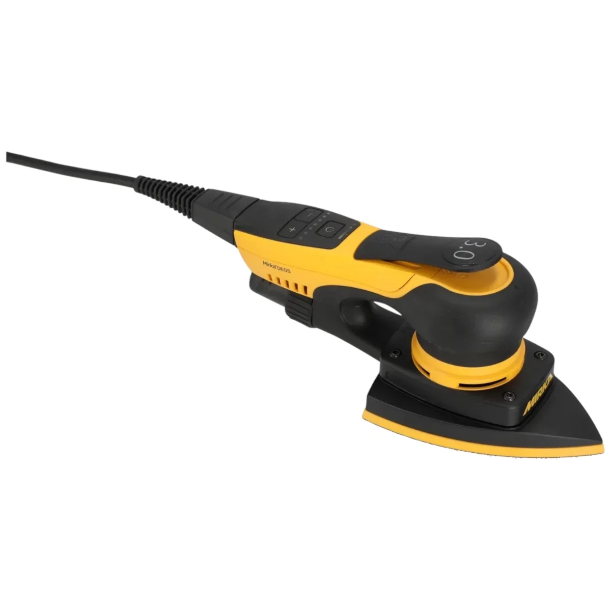 Mirka® DEOS II 663CV 100 x 152 x 152 mm ponceuse triangulaire exc. 3.0 mm avec sa boite en carton – vue 1